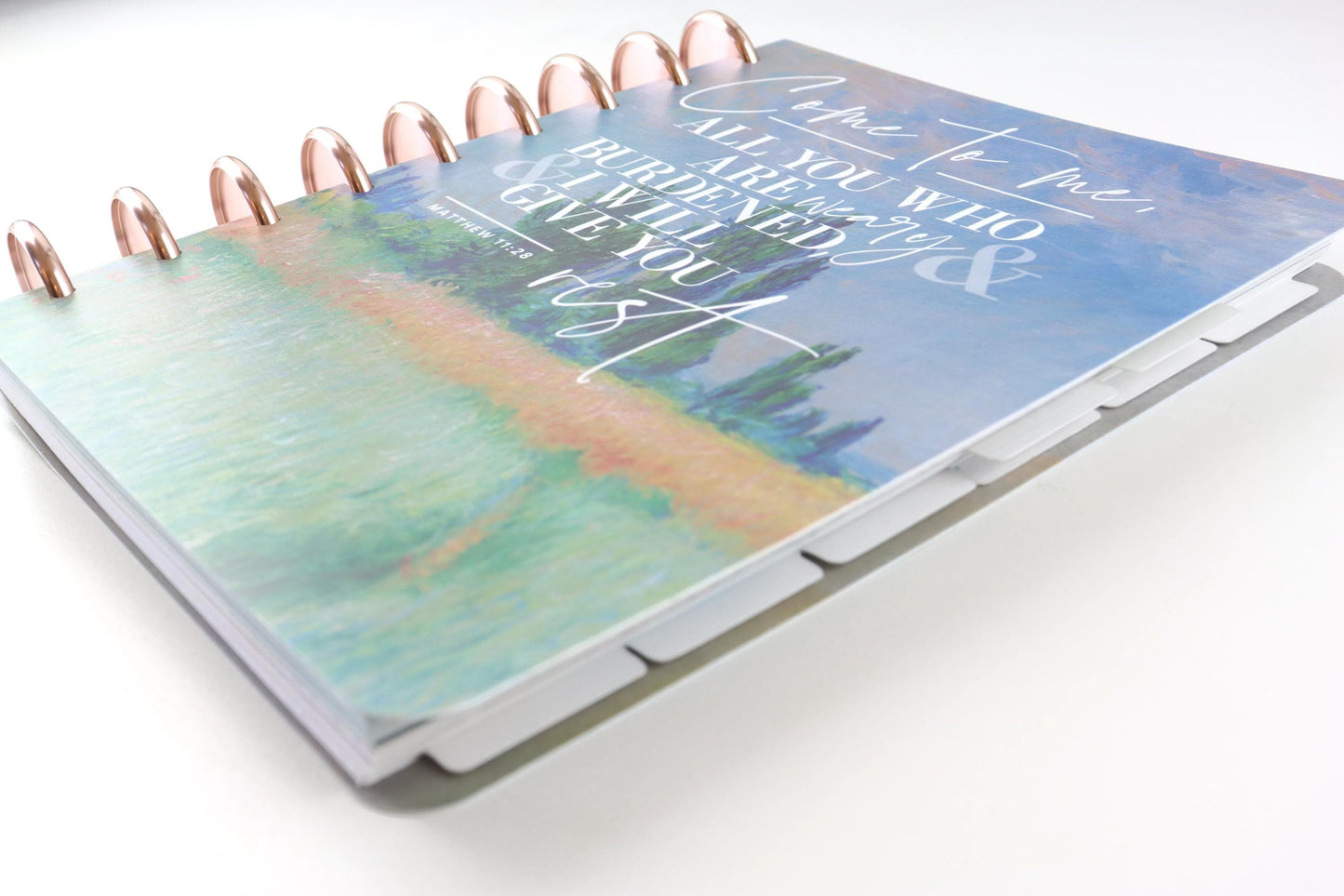 2027 Faith Planner (Matthew Design), Rose Gold, Copper, Gold, or Frosted Discs, Bible Study, Christian Planner, War Binder, Faith Journal