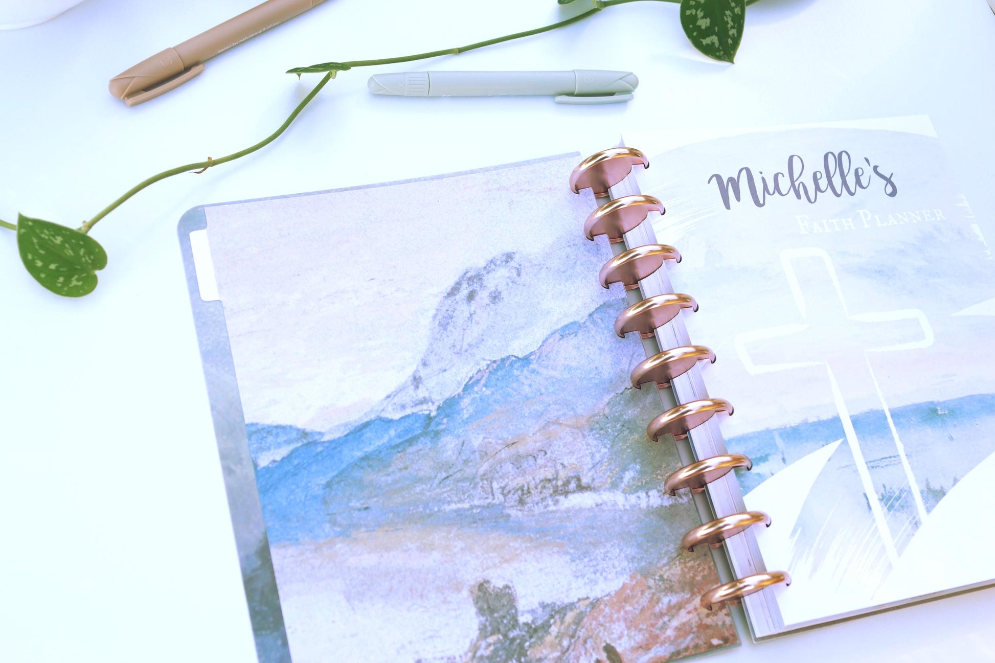 Personalized 2027 Faith Planner (Proverbs Design), Copper, Gold, Frosted, Rose Gold Discs, Bible Study, Christian, War Binder, Faith Journal