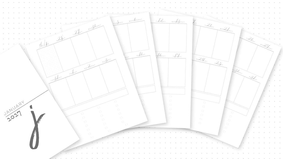 2027 Weekly and Monthly Calendar, Classic Happy Planner, Faith Planner, Vertical, Monday Start, Checkboxes, 35 or 48 Printed Pages, Disc