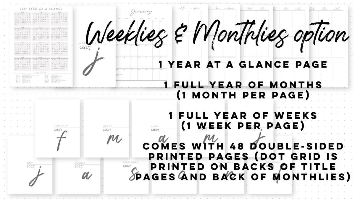 2027 Weekly and Monthly Calendar, Classic Happy Planner, Faith Planner, Vertical, Monday Start, Checkboxes, 35 or 48 Printed Pages, Disc