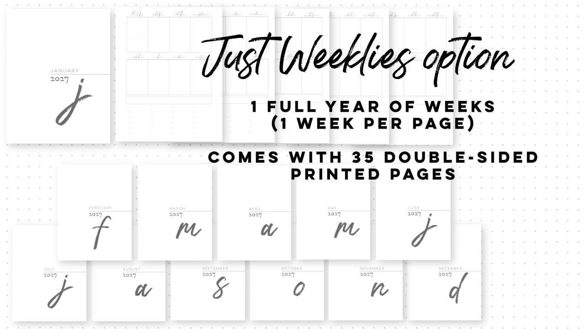 2027 Weekly and Monthly Calendar, Classic Happy Planner, Faith Planner, Vertical, Monday Start, Checkboxes, 35 or 48 Printed Pages, Disc