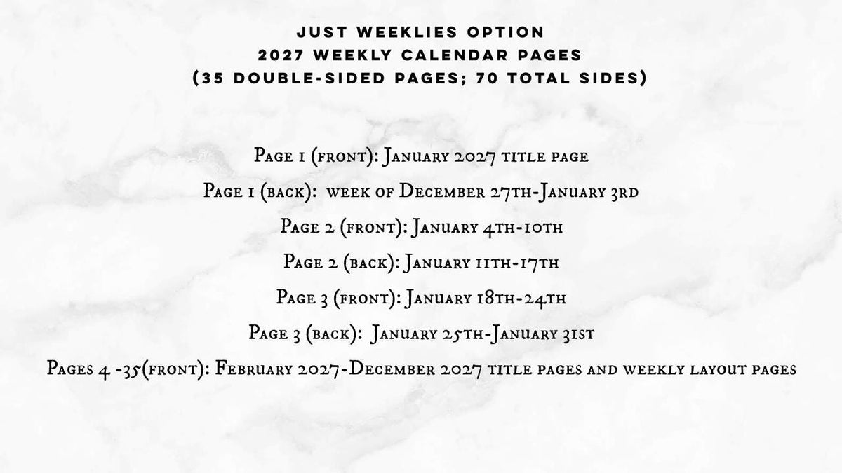 2027 Weekly and Monthly Calendar, Classic Happy Planner, Faith Planner, Vertical, Monday Start, Checkboxes, 35 or 48 Printed Pages, Disc