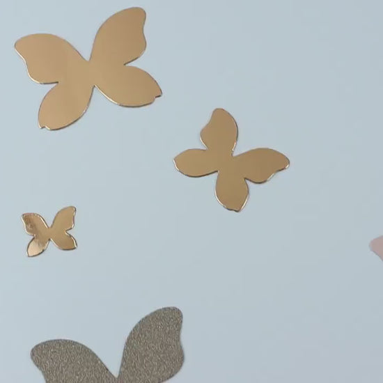 15 Butterfly Die Cuts, Acid Free, Junk Journal Picture Frames, Copper, Rose Gold, Memory Keeping, Scrapbooking, Faith Journal, War Binder