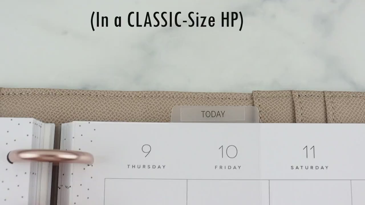 Planner Bookmark, Page Keeper, Blank Tab, Minimalist Discbound, Classic Size, Happy Planner, Disc bound, Frosted Top Tab Divider Labels
