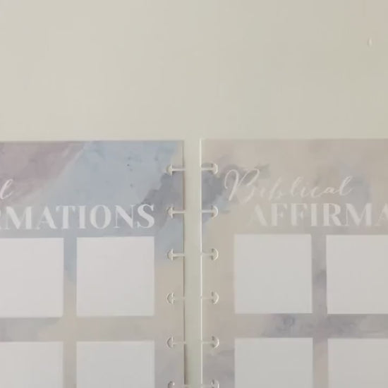 Biblical Affirmations Extension Pack, Faith Journal, 11 Printed Pages, Classic Happy Planner Size, Disc, War Binder, 198 Boxes