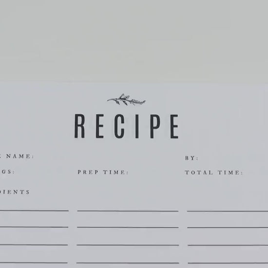 11 Short Recipe Pages, 22 Recipes, Recipe Journal, Meal Planner, Recipe Book, Cook Book Binder, Classic Happy Planner, Gift, Birthday, Wife