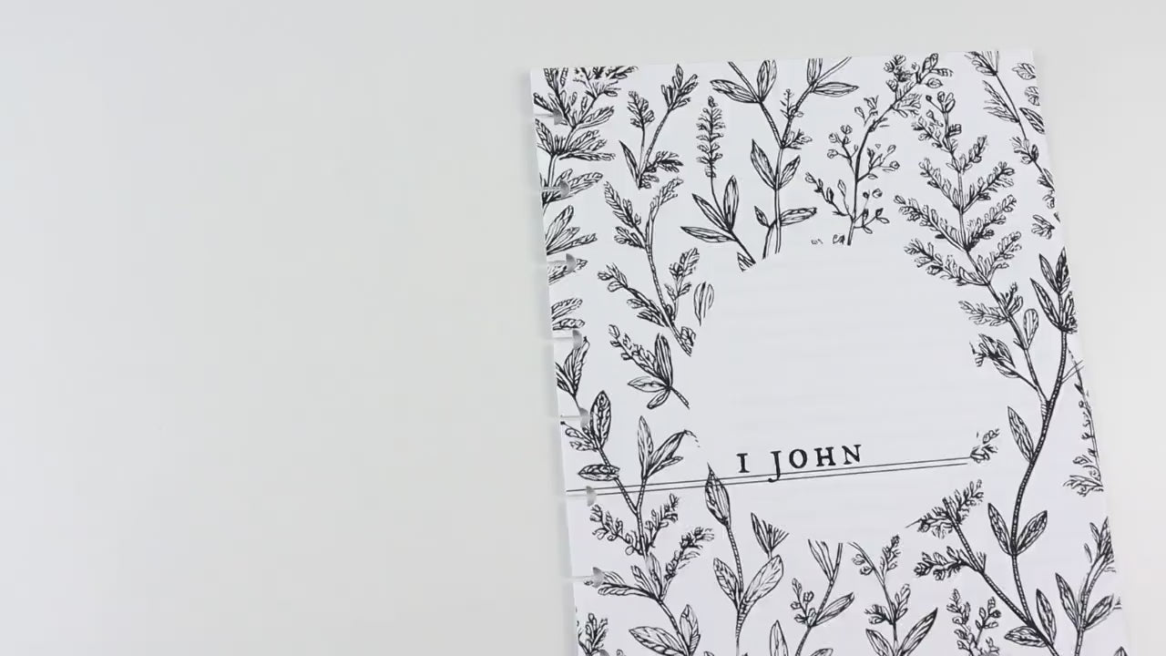 1 John, 2 John, & 3 John Note Taking Extension Pack, KJV, Faith Journal, 9 Printed Pages, Classic Happy Planner, Bible Study, War Binder