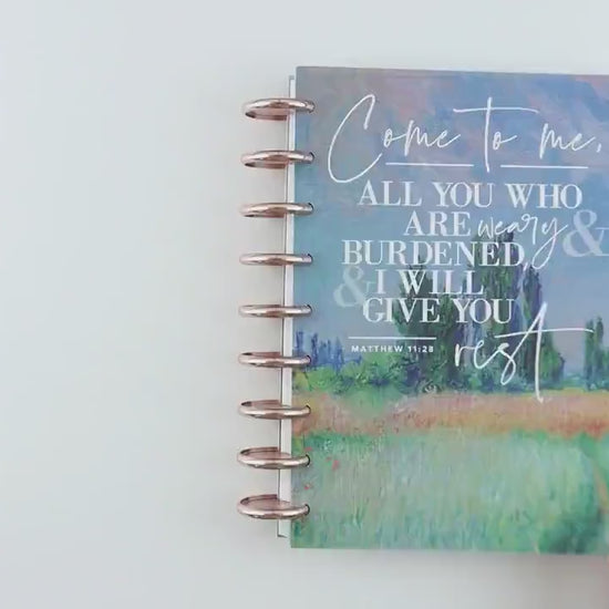 Personalized 2027 Faith Planner (Proverbs Design), Copper, Gold, Frosted, Rose Gold Discs, Bible Study, Christian, War Binder, Faith Journal