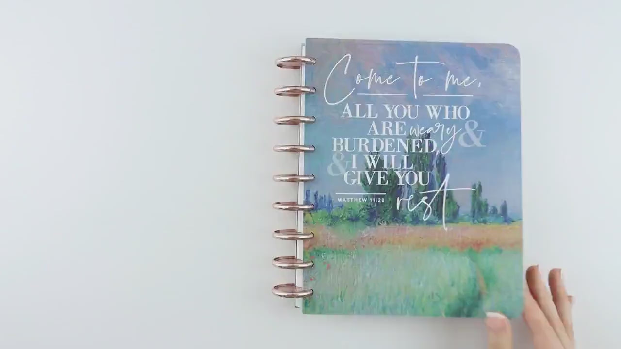 Personalized 2027 Faith Planner (Proverbs Design), Copper, Gold, Frosted, Rose Gold Discs, Bible Study, Christian, War Binder, Faith Journal