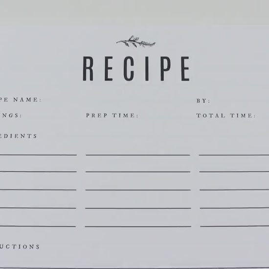 11 Long Recipe Pages, 11 Recipes, Recipe Journal, Meal Planner, Recipe Book, Cook Book Binder, Classic Happy Planner, Gift, Birthday, Wife