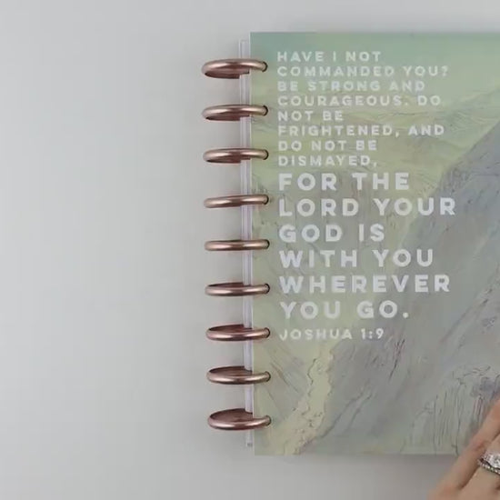 2026 Faith Planner (Joshua Design), Copper, Gold, Frosted, Rose Gold Discs, Deluxe, Bible Study, Christian, War Binder, Faith Journal