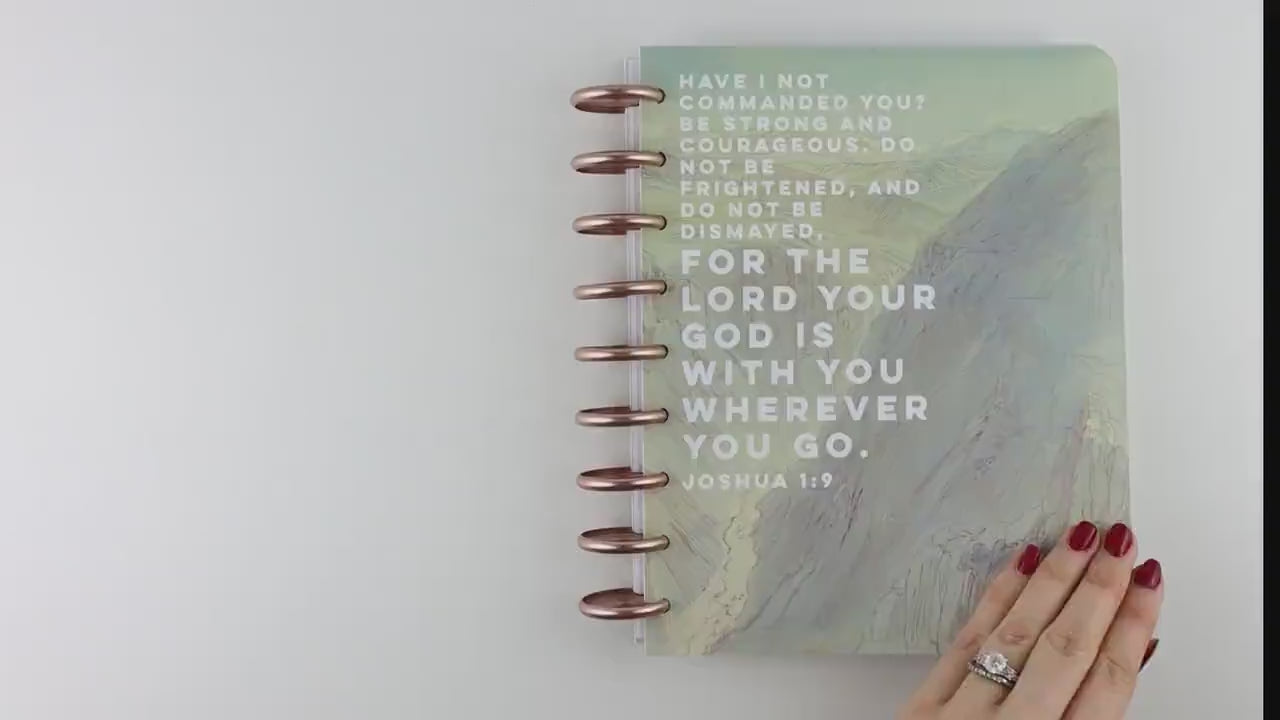 2026 Faith Planner (Joshua Design), Copper, Gold, Frosted, Rose Gold Discs, Deluxe, Bible Study, Christian, War Binder, Faith Journal